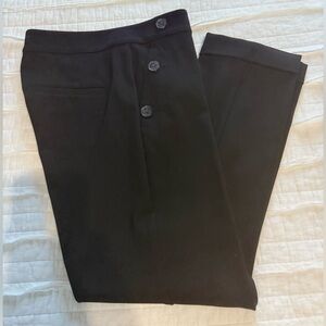 NWT LOFT Black Cuffed Sailor Ankle Pants